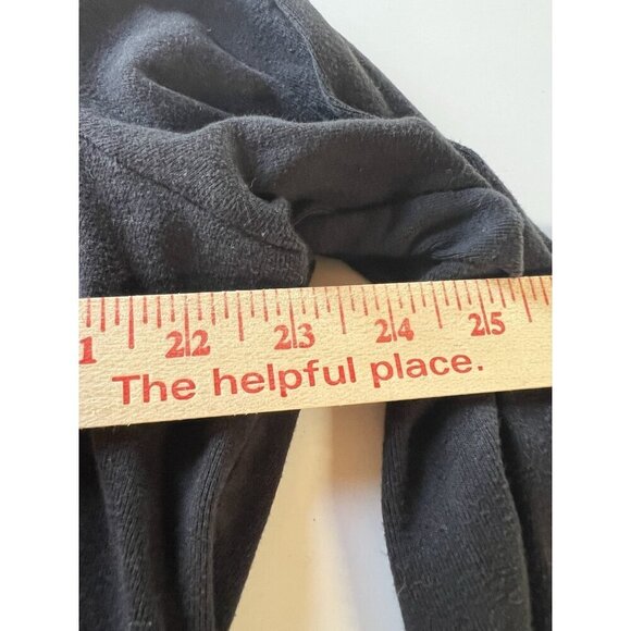 Vintage 90s DKNY rhinestone logo 3/4 sleeve black tshirt 1X retro classic - Picture 6 of 8